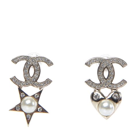 chanel star and heart earrings|chanel earrings cheap price.